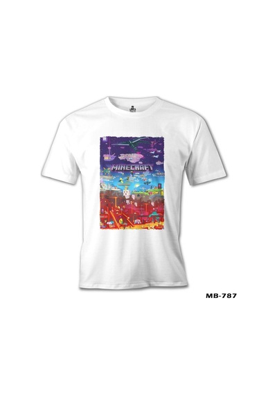 Minecraft - World Beyaz Erkek Tshirt