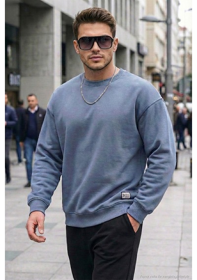 Buratti Regular Fit Bisiklet Yaka Pamuklu Içi Tüylü Yumuşak Şardonlu Erkek Sweat 5905255 Koyu Gri