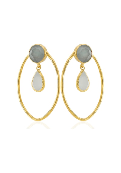 Kadir Jewellery 22 Ayar Altın Kaplama Vintage Küpe -el İşçiliği Ve Hipoalerjenik Küpe Gri 27513404