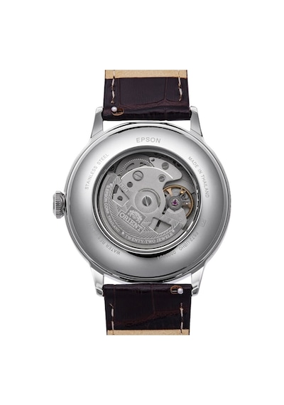 Orient Bambino Ra-ac0026r30b Kurmalı Otomatik Deri Kahverengi Bordo Kadran 41 Mm Erkek Kol Saati Gri