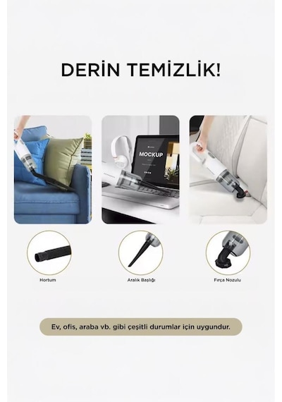 Torima A-031 Siyah Şarjlı Mini Araç El Süpürgesi