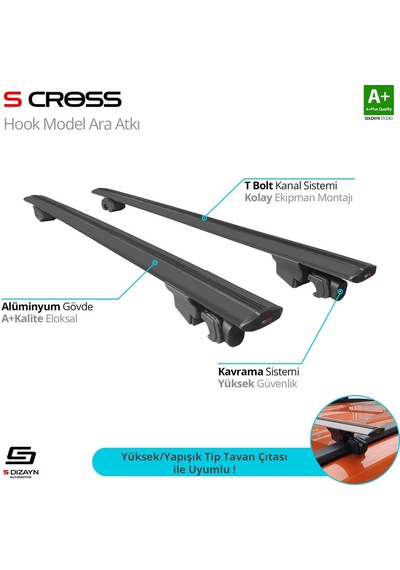 Universal Hook Anahtarsız Model Siyah Ara Atkı 118 Cm A+ Kalite