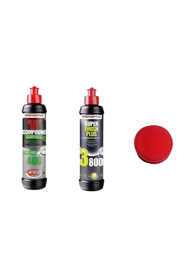 Menzerna 400 Green-3800 Kalın Pasta Hare Cila Seti 250 Ml Uygulama Pedi Hediye