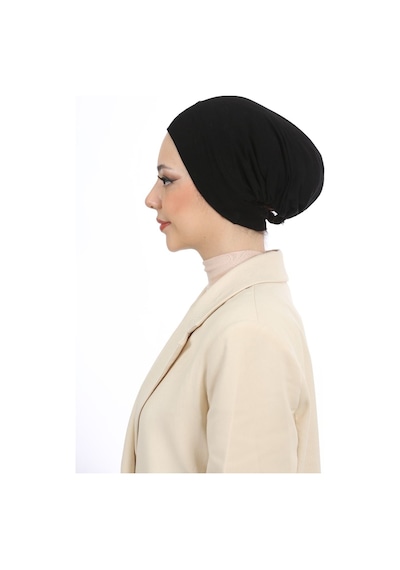 Melodi Scarf Kadın Tesettür Geniş Hacimli Pratik Ense Ve Çene Altından Geçmeli Kaymayan Çeneli Bone Ten Rengi Ten Rengi