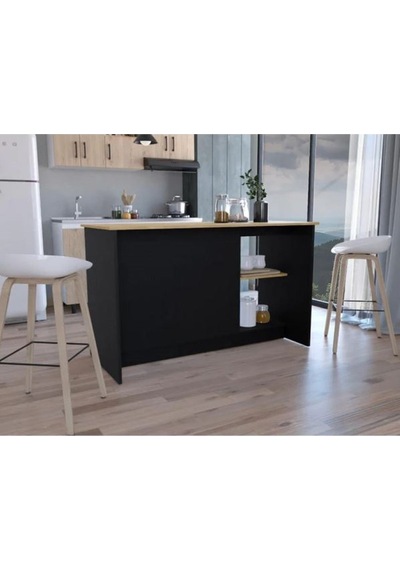 Bengi Mutfak Adası - Antrasit-150 Cm-oturma Alanlı-masa Antrasit