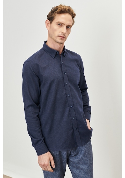 AC&Co / Altınyıldız Classics Erkek Lacivert Slim Fit Dar Kesim Düğmeli Yaka Flanel Oduncu Gömlek 4A2023100029LACM Lacivert AC&Co / Altınyıldız Classics Erkek Lacivert Slim Fit Dar Kesim Düğmeli Yaka Flanel Oduncu Gömlek 4A2023100029LACM Lacivert