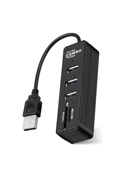 Combo 3 Port Usb 2.0 Hub + Tf / Sd Kart Okuyucu
