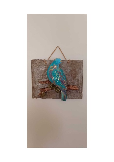 El Yapımı Dalda Güvercin Modeli 3d Pano,dekoratif Kuş Modeli Pano,kuş Duvar Süsü.