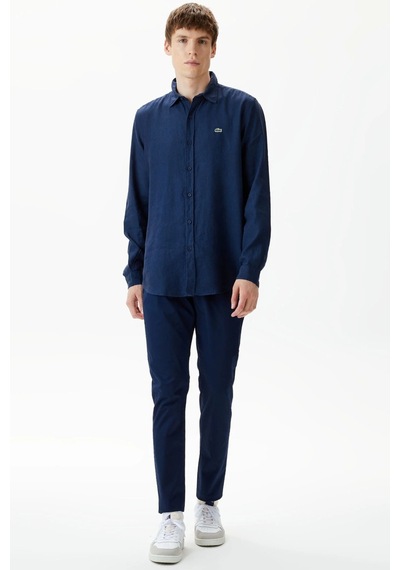 Lacoste Men's Regular Fit Button-down Collar Linen Shirt Erkek Düğmeli Yaka Keten Gömlek Lacivert Lacoste Men's Regular Fit Button-down Collar Linen Shirt Erkek Düğmeli Yaka Keten Gömlek Lacivert