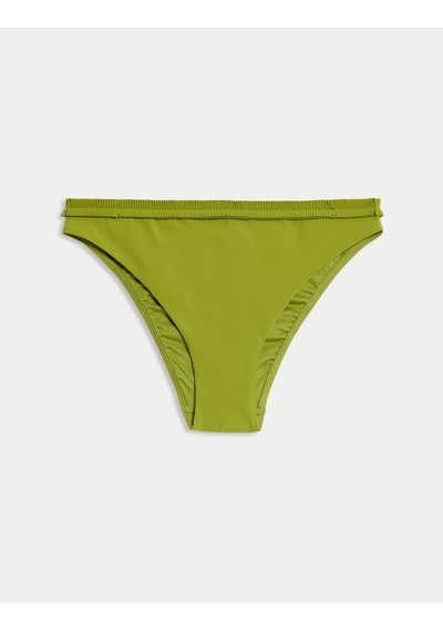Marks & Spencer Pile Detaylı Bikini Altı Koyu Yeşil