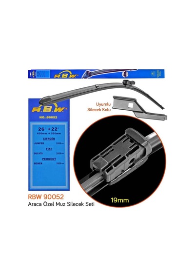 Rbw Fiat Ducato için Muz Silecek Takım 650 MM+550 MM 90052 N11.4829