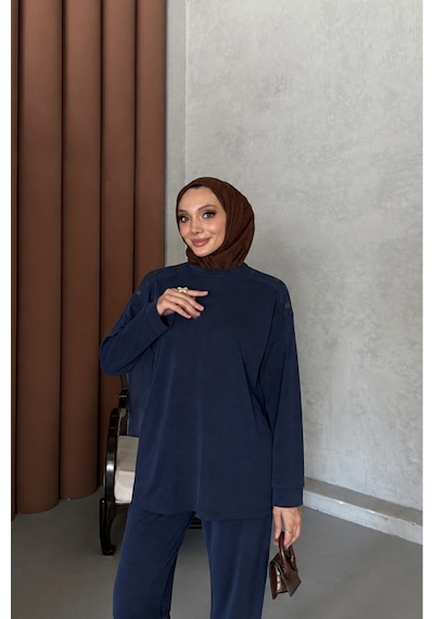 Riella Butik Bade Tesettür Takım Lacivert