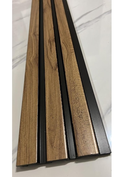 Atc 12x145 Cm Açık Meşe Pvc Duvar Lambiri Ofis Salon Tv Arkası Dekoratif Lmabiri Panel