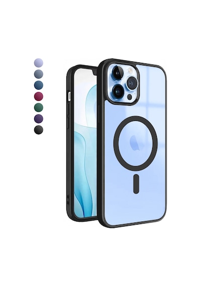 Apple  Uyumlu  iPhone 13 Pro Max Magsafe Özellikli Renkli Clear Case Kapak