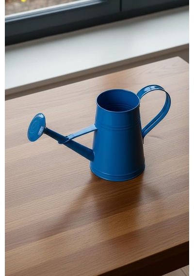 Tr Stella 3 Litre Metal Çiçek Bahçe Sulama Kabı Modern Dekoratif Çok Amaçlı Sulak Mavi