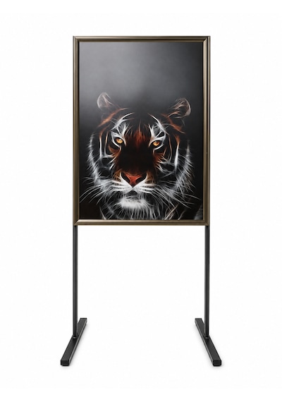 B1 70x100 Cm Bronz Yüksek Alüminyum Tek Taraflı Mobil Kaldırım Reklam Poster Pano