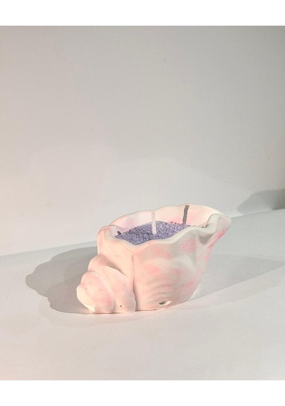 Oyster Candle- El Yapımı Mum Mor