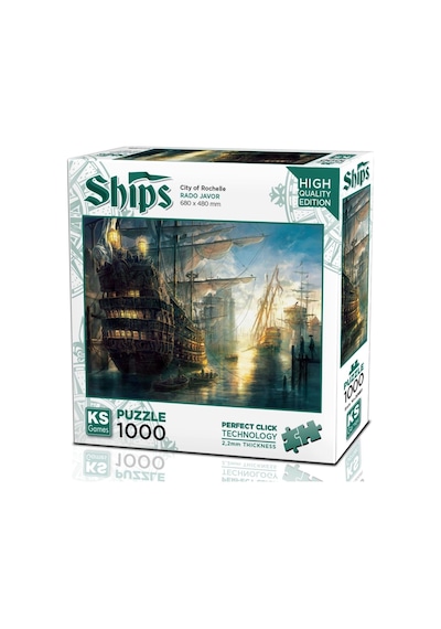 Ks Games 1000 Parça Rochelle Şehri Puzzle