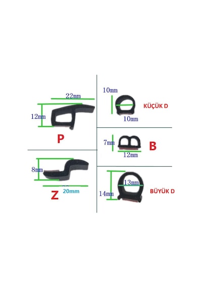 3M Bantli Araba Fitilleri,Büyükd,Küçük D,P,Z Ve B Fitili 1 Metre 476055499