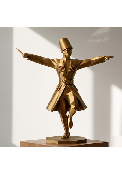 Gold Renk Adige Kafkas Dekoratif 15cm Hediyelik Eşya Biblo Obje
