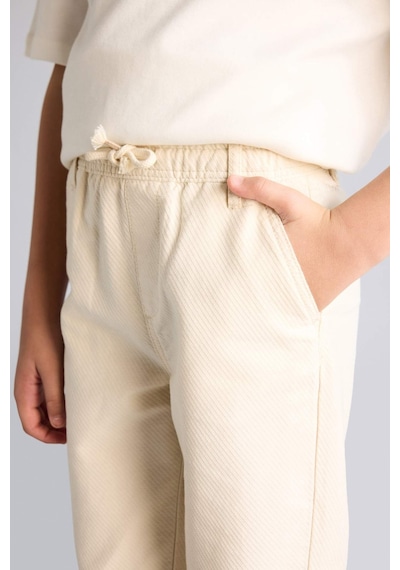 Defacto Carrot Fıt Düz Paça Gabardin Pantolon Erkek Çocuk G6733a826sper134 Ekru-er134