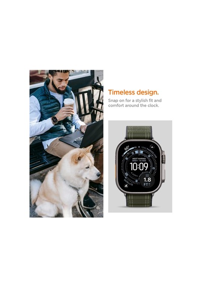 Apple Watch 49/46mm Ultra 4/3/2/1 / Seri 12/11/10 İle Uyumlu Kordon Kayış Band Wbf0 Green - Amp10142 Çok Renkli
