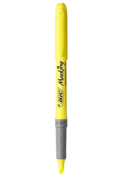 Bic Marking Highlighter Grip Fosforlu Kalem Sarı
