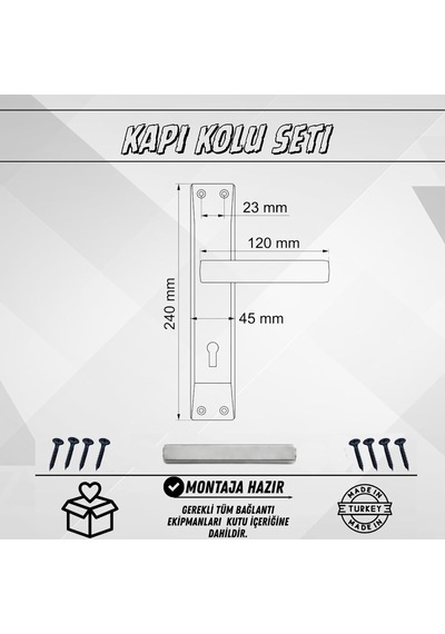 Kazien Lama Aynalı Kapı Kolu Sağ Ve Sol Kapı Kolu Bağlantı Demiri Ve Vidalar Dahildir Oda-salon