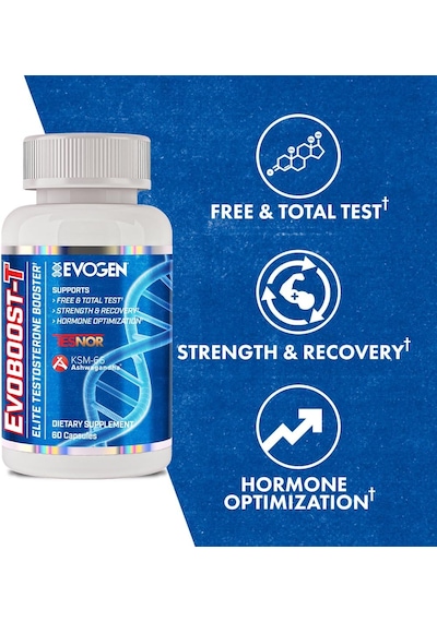 Evogen Evoboost-t Testo Booster Optimization Ashwa/gandha Tesnor