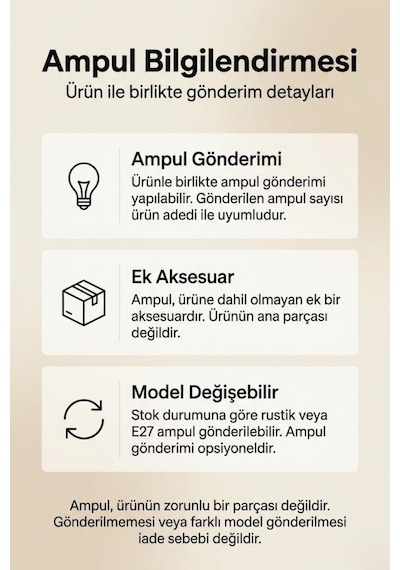Siyah 3'lü Beton Görünümlü Dekoratif Avize