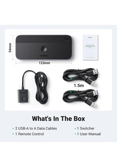 Usb Anahtarı 2pc 3.0 Switcher C 2'si 4 Çıkışlı, Masaüstü Denetleyicisi Kvm 2 A'dan A'ya Kablolu Alüminyum Muhafaza