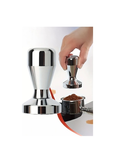 51 Mm Komple Çelik Espresso Makinesi Tamperi Barista Ekipmanı Mt137x Gümüş
