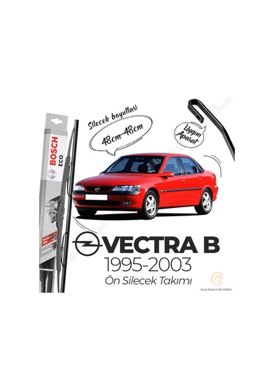 Opel Vectra B Ön Silecek Takımı 1995-2003 Bosch Eco