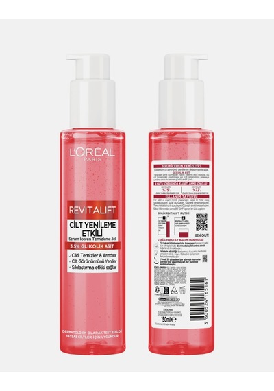 L'Oréal Paris Revitalift Cilt Yenileme Etkili Glikolik Asit Yüz Yıkama Jeli 150 ML