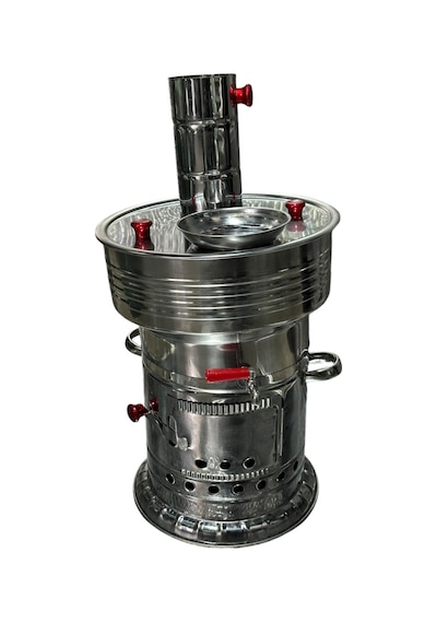 Odunlu Tek Musluklu Çelik Semaver 7 Lt -106