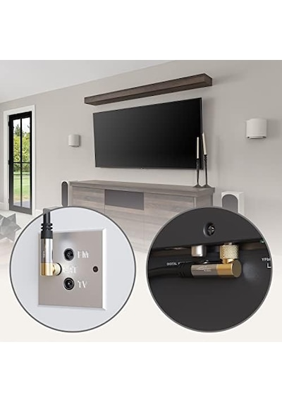 Sat/anten Kabluso, Koaksiyel Kablolar 90 Açılı 1m 4k Tv Uydu Kablosu, F Konnektör 0,5-30m Arasında Mevcut Radyo/tv, Dvb-t, Dvb-c, Dvb-s/dvb-s2, İnternet, Siyah