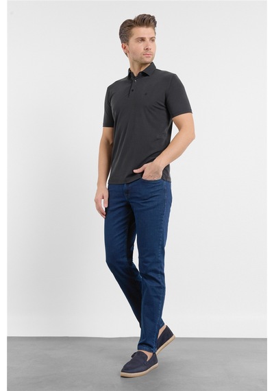 İmza Siyah İtalyan Yaka Kısa Kol Cepsiz Slim Fit Pamuklu Tişört 1011260180 Diğer