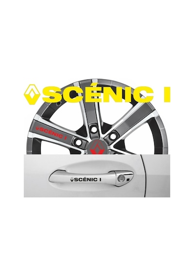 Scenic Kapı Kolu Sticker Yapıştırma 8Adet