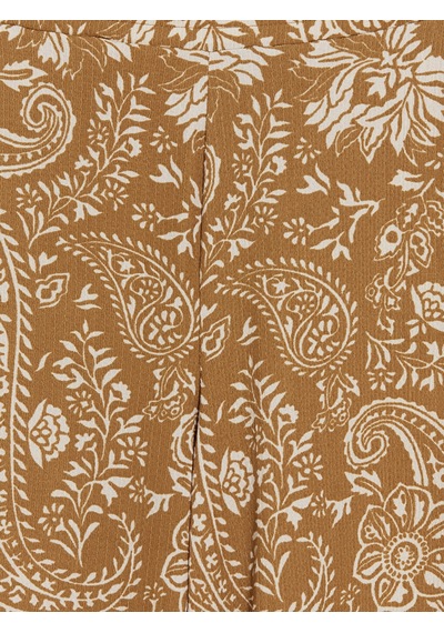 Lcwaıkıkı Classic Sarı Beli Lastikli Desenli Kadın Pantolon