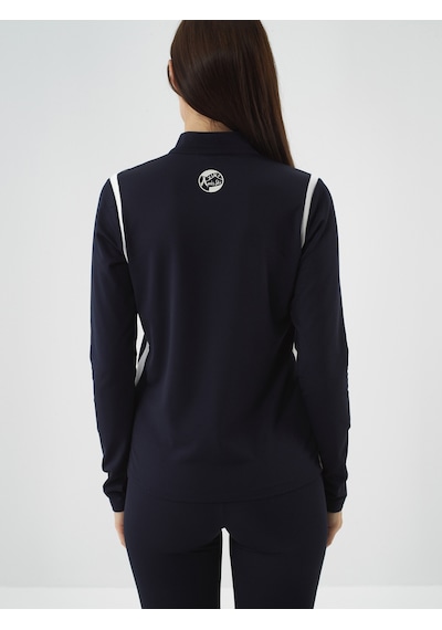 Xint Lacivert Esnek Dokulu Regular Fit Uzun Kollu Tişört 602525
