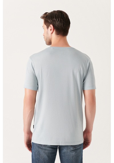Avva Erkek Gri Ultrasoft Bisiklet Yaka Düz Standart Fit Normal Kesim Modal T-Shirt B001171 Gri Avva Erkek Gri Ultrasoft Bisiklet Yaka Düz Standart Fit Normal Kesim Modal T-Shirt B001171 Gri
