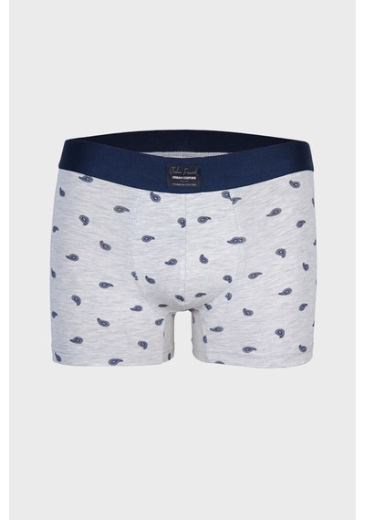 John Frank Desenli Pamuklu Boxer Erkek Boxer Jfbuc111 Gri