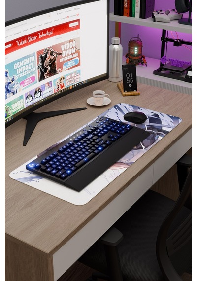Noragami Kaymaz Dikişli Kauçuk Oyuncu Mousepad V2 - 70x30 Xl Gaming Mouse Pad Fare Altlığı