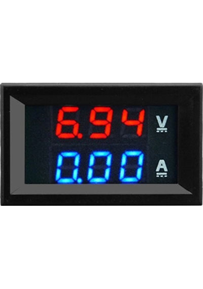 10a-kırmızı-mavi-dc 100v 10a Voltmetre Ampermetre Mavi + Kırmızı Led Amp Çift Dijital Volt Metre Ölçer
