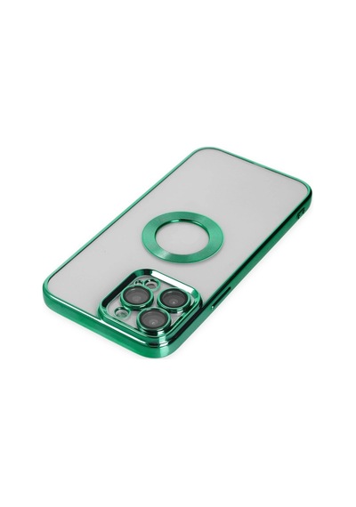 Apple Uyumlu iPhone 14 Pro Max Kılıf Slot Silikon Köknar Yeşili/
