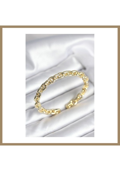 Bezos Zincir Model Gold Renk Pirinç Kadın Bileklik 22