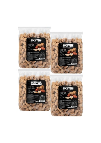 Kavrulmuş Kabuklu Yer Fıstığı Yerli Çıtır Çitlek Kuruyemiş Yüksek Gramaj Seti 4 Adet X 500 Gr 500 G