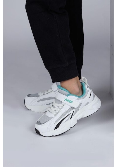 Jump 29604 Üniseks Çocuk Sneaker Günlük Spor Ayakkabı Beyaz Beyaz