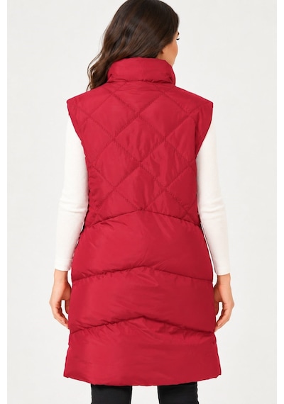 Z9743 Dewberry Bayan Yelek-bordo-1