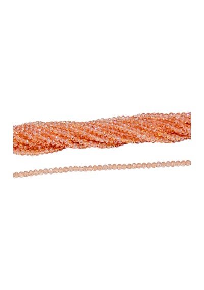 4 Mm Somon Basık Kristal Cam Boncuk 1 Dizi - 110 Adet